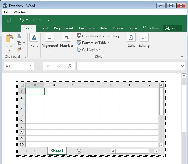 Inserting Excel Worksheet Into Word For Mac Version 16